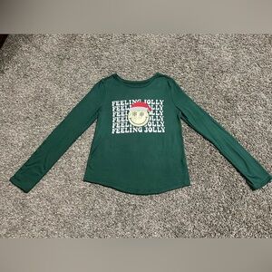 SO Brand girls long sleeve Christmas shirt sz L 10/12